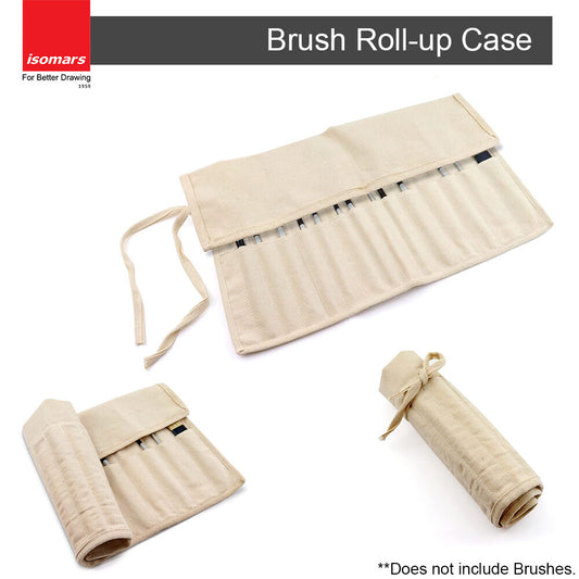 Brush Empty Roll Up Large Natural Canvas Holds 30