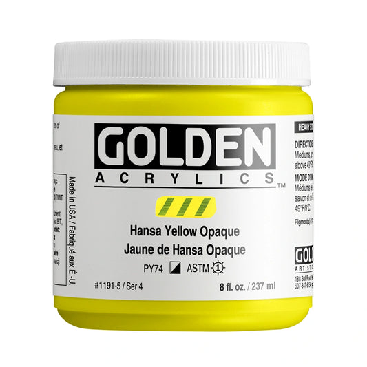 Golden Heavy Body Acrylic 237ml Hansa Yellow Opaque