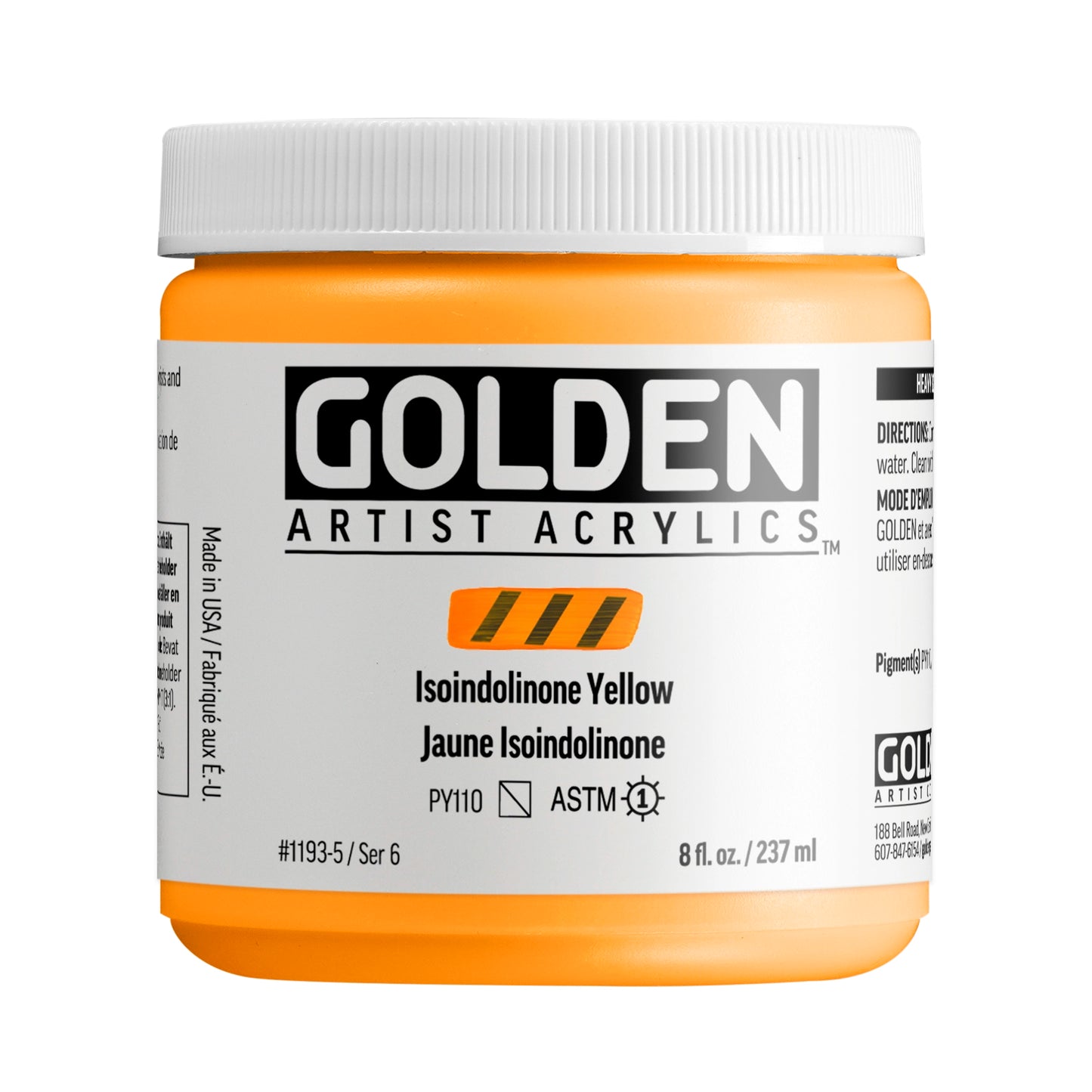 Golden Heavy Body Acrylic 237ml Isoindolinone Yellow