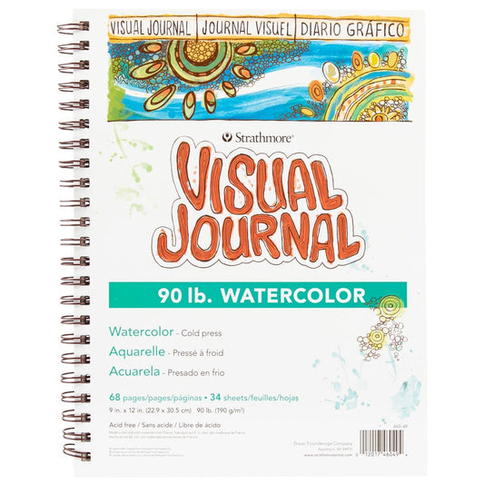 Strathmore Visual Journal Watercolor 190gsm 68 Pages 9 x 12"