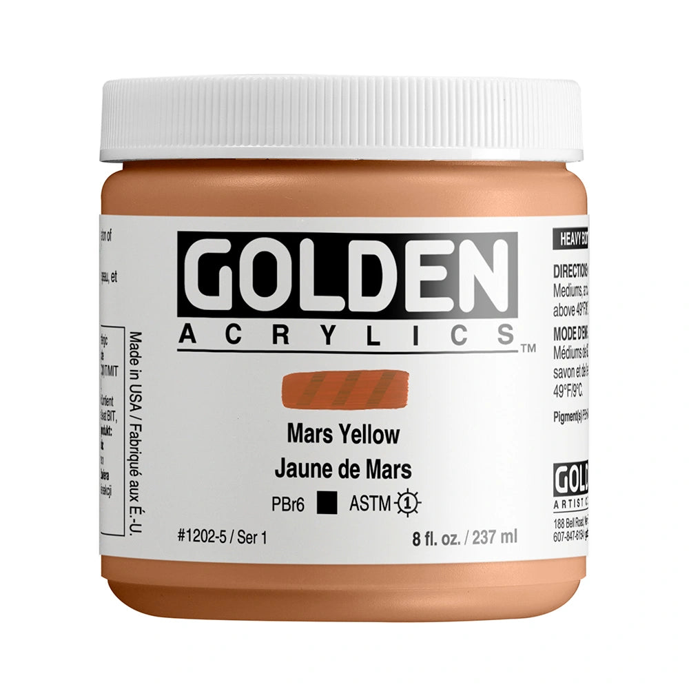 Golden Heavy Body Acrylic 237ml Mars Yellow