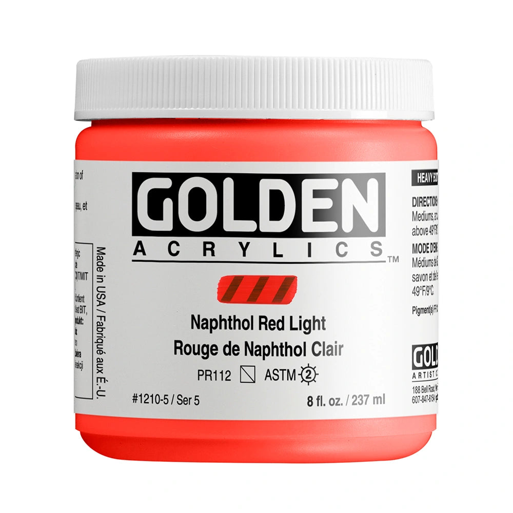 Golden Heavy Body Acrylic 237ml Naphthol Red Light