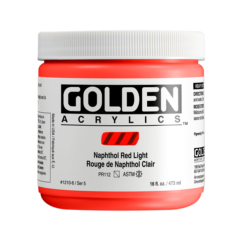 Golden Heavy Body Acrylic 473ml Naphthol Red Light