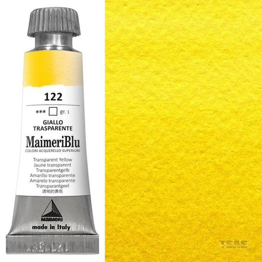 Maimeri Blu Watercolour 12ml Series 1 Transparent Yellow 122