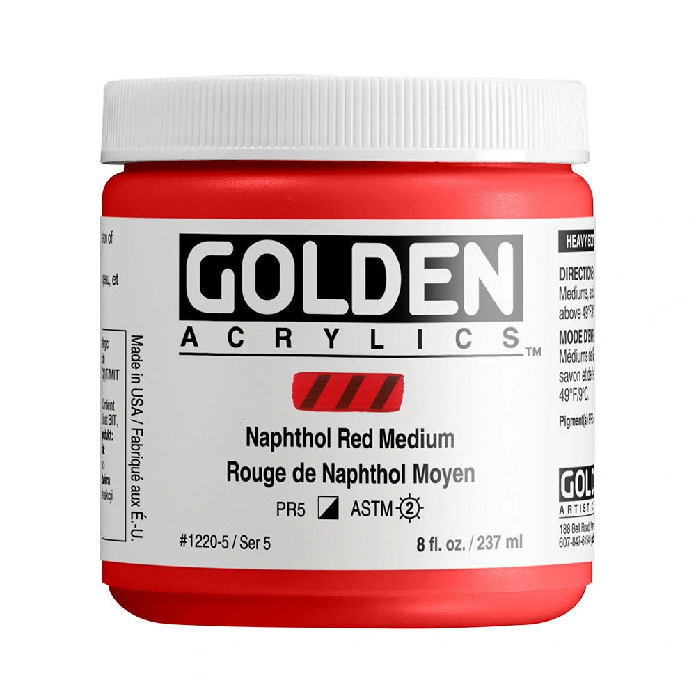 Golden Heavy Body Acrylic 237ml Naphthol Red Medium