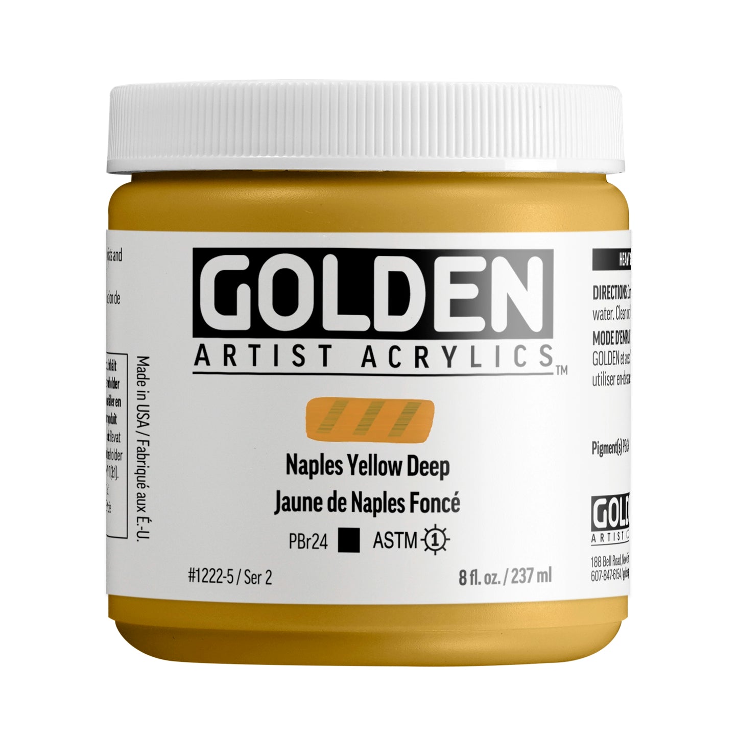 Golden Heavy Body Acrylic 237ml Naples Yellow Deep