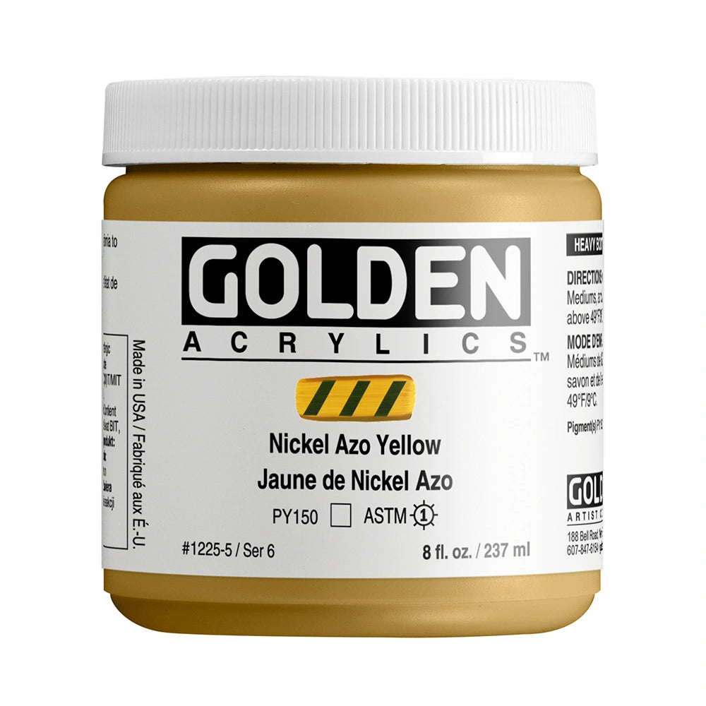 Golden Heavy Body Acrylic 237ml Nickel Azo Yellow