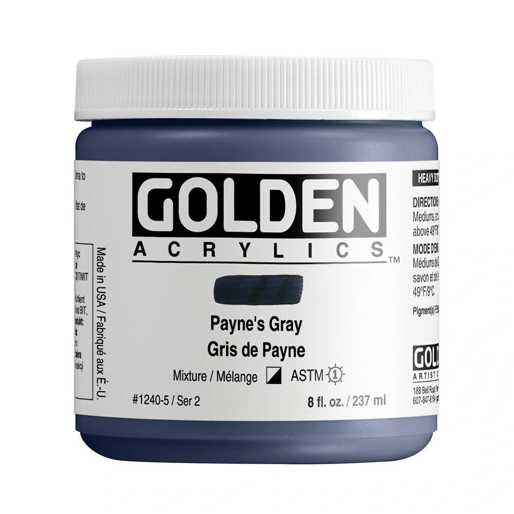 Golden Heavy Body Acrylic 237ml Paynes Gray