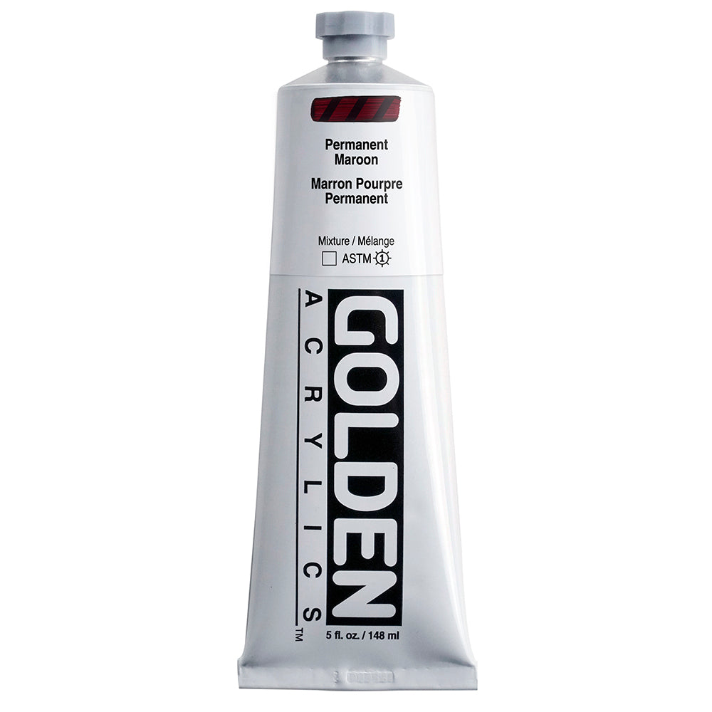 Golden Heavy Body Acrylic 148ml Permanent Maroon