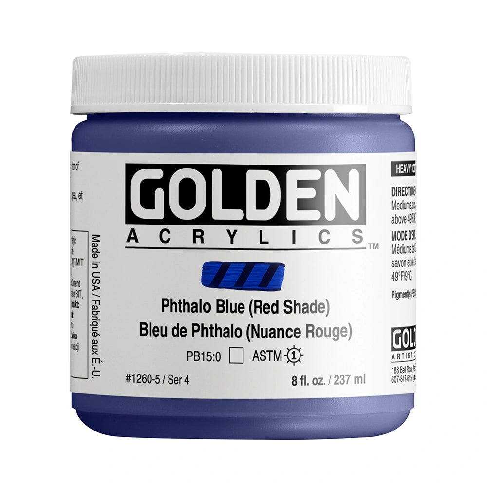 Golden Heavy Body Acrylic 237ml Phthalo Blue Red Shade