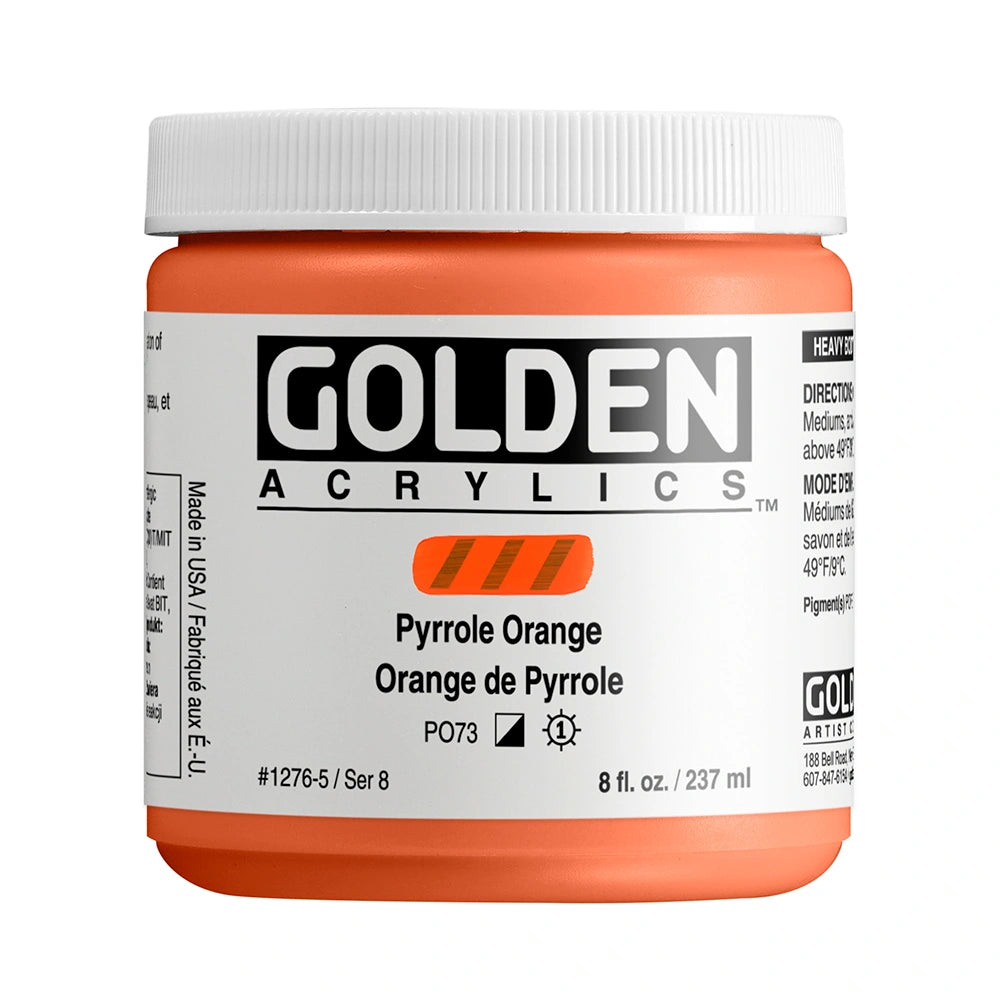 Golden Heavy Body Acrylic 237ml Pyrrole Orange