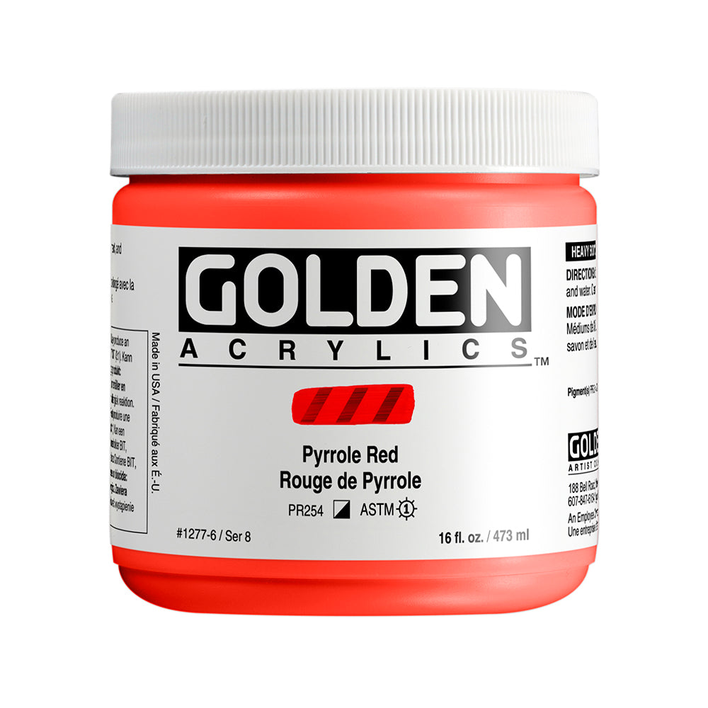 Golden Heavy Body Acrylic 473ml Pyrrole Red