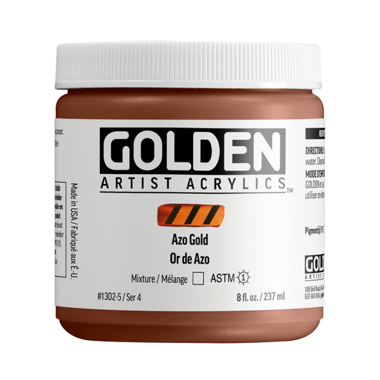 Golden Heavy Body Acrylic 237ml Azo Gold