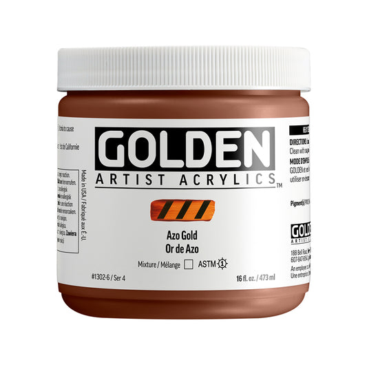 Golden Heavy Body Acrylic 473ml Azo Gold