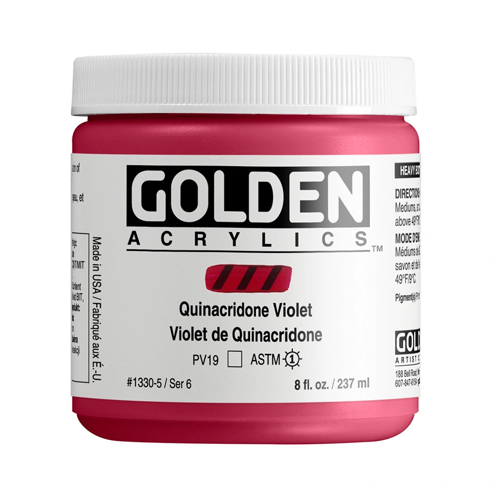 Golden Heavy Body Acrylic 237ml Quinacridone Violet