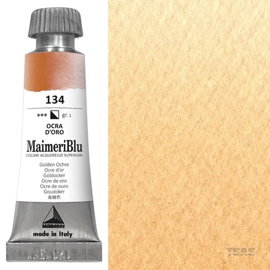 Maimeri Blu Watercolour 12ml Series 1 Golden Ochre 134