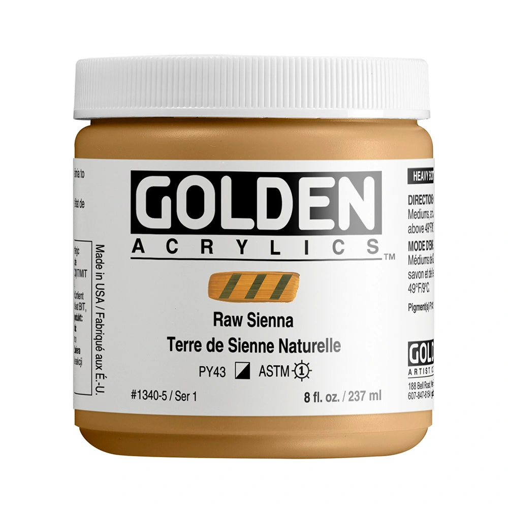 Golden Heavy Body Acrylic 237ml Raw Sienna