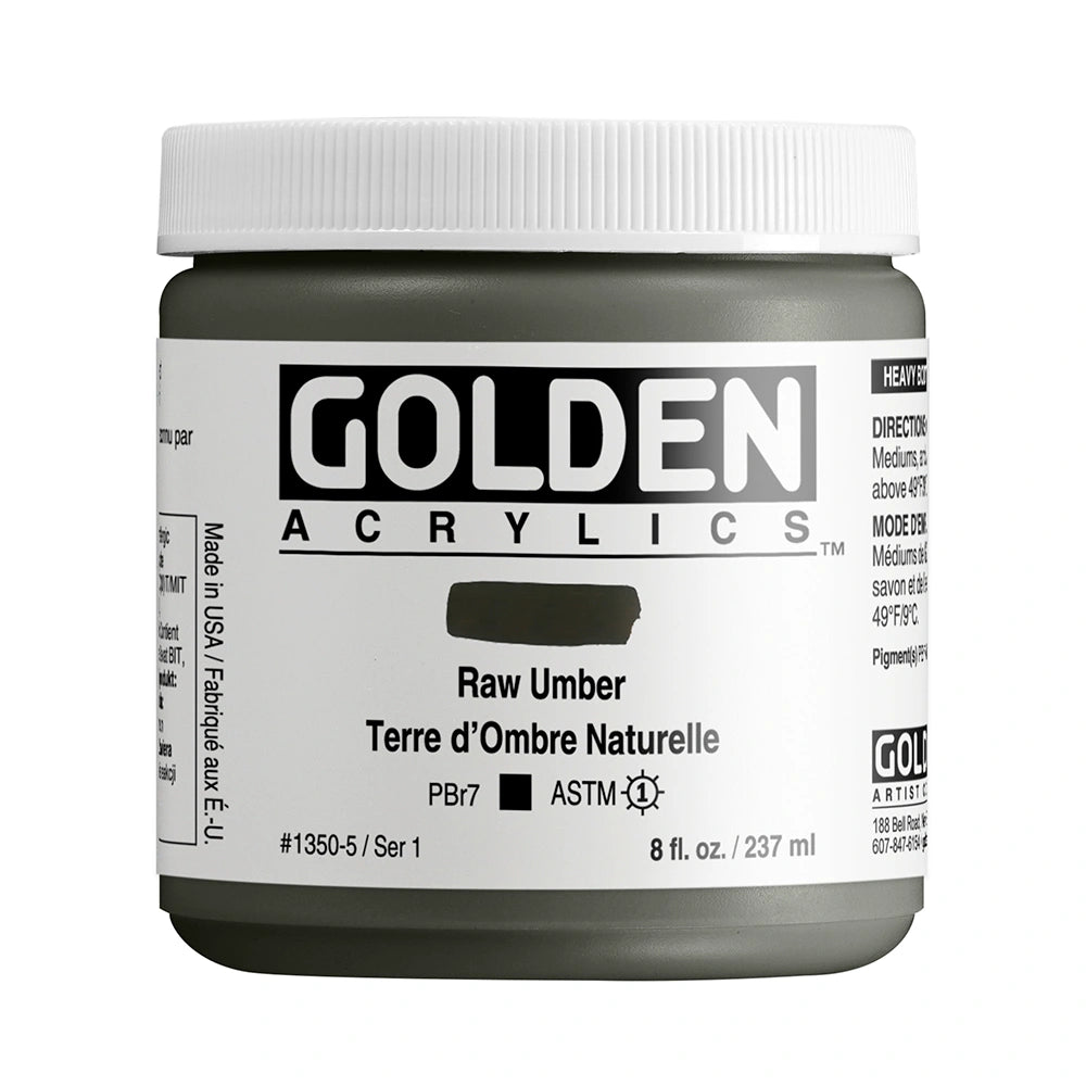 Golden Heavy Body Acrylic 237ml Raw Umber