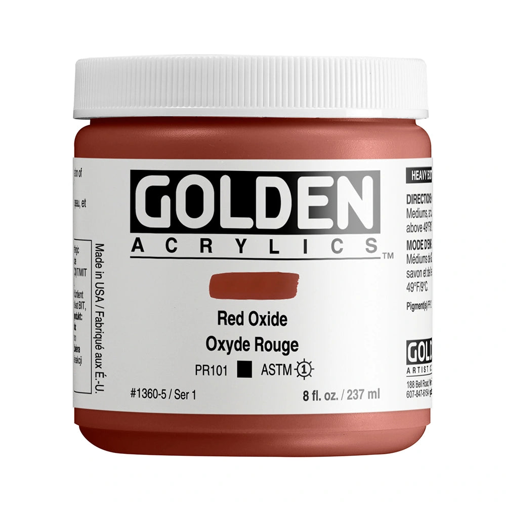 Golden Heavy Body Acrylic 237ml Red Oxide