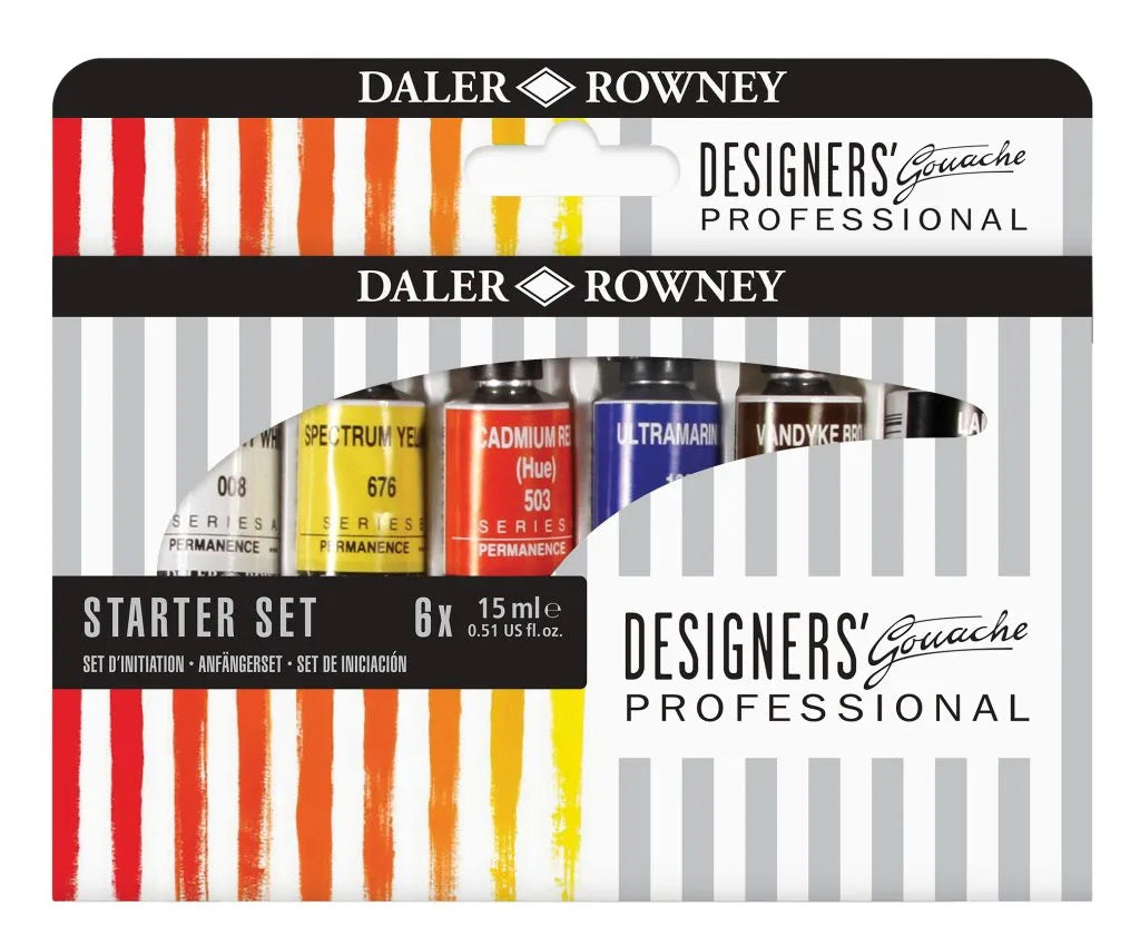 Daler Rowney Designer’s Gouache Starter Set 6 x 15ml