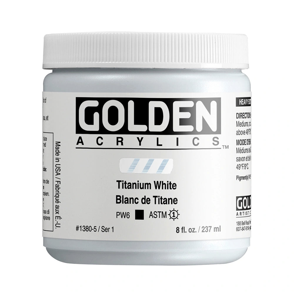 Golden Heavy Body Acrylic 237ml Titanium White