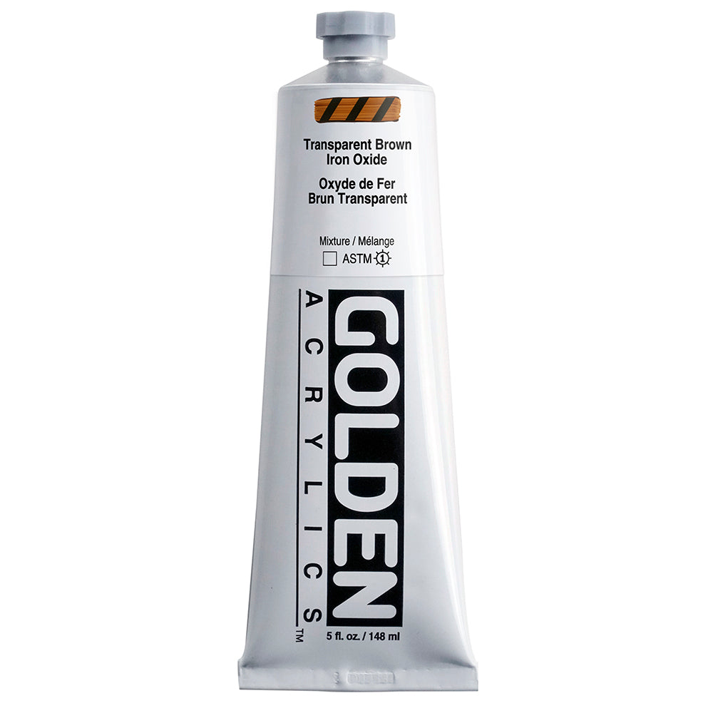 Golden Heavy Body Acrylic 148ml Transparent Brown Iron Oxide