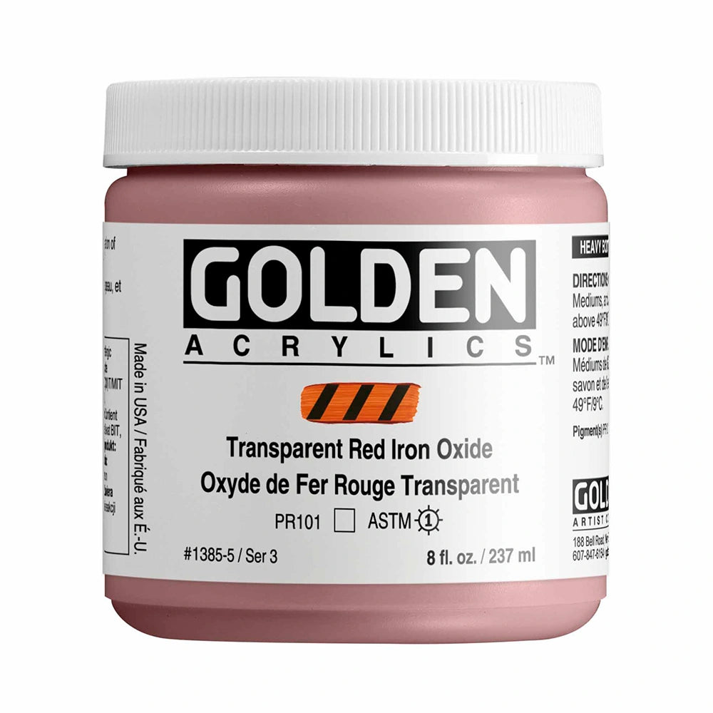 Golden Heavy Body Acrylic 237ml Transparent Red Iron Oxide