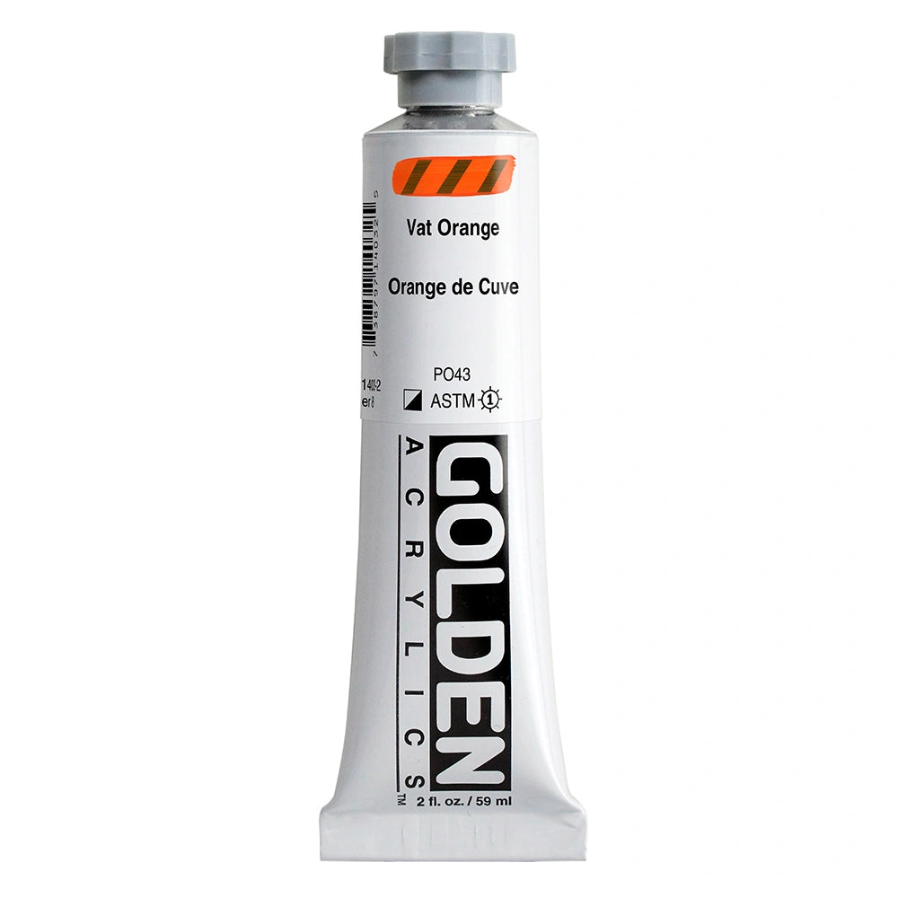 Golden Heavy Body Acrylic 59ml Vat Orange