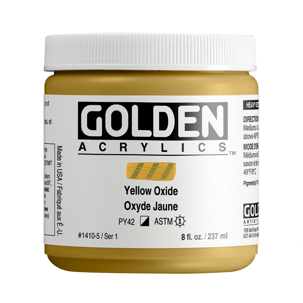 Golden Heavy Body Acrylic 237ml Yellow Oxide