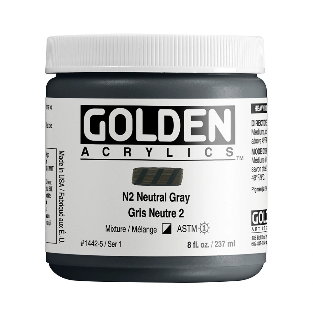 Golden Heavy Body Acrylic 237ml Neutral Gray N2