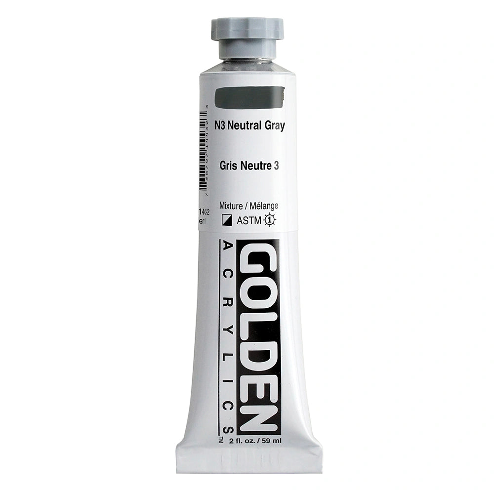 Golden Heavy Body Acrylic 59ml N3 Neutral Gray