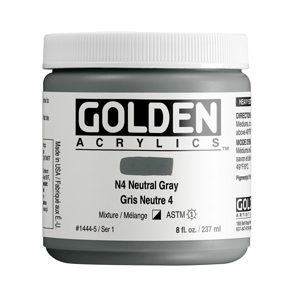 Golden Heavy Body Acrylic 237ml Neutral Gray N4