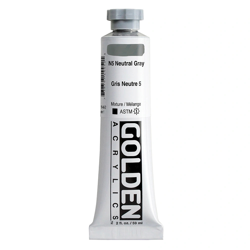 Golden Heavy Body Acrylic 59ml N5 Neutral Gray