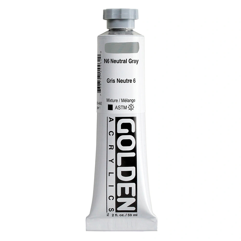 Golden Heavy Body Acrylic 59ml N6 Neutral Gray