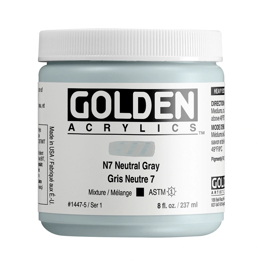 Golden Heavy Body Acrylic 237ml Neutral Gray N7