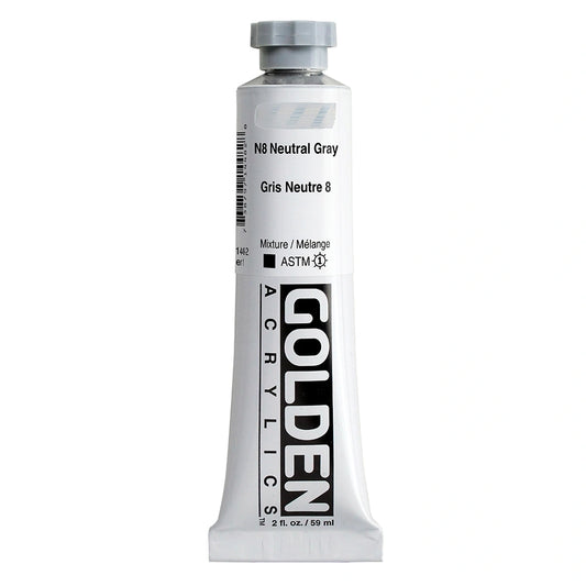 Golden Heavy Body Acrylic 59ml N8 Neutral Gray