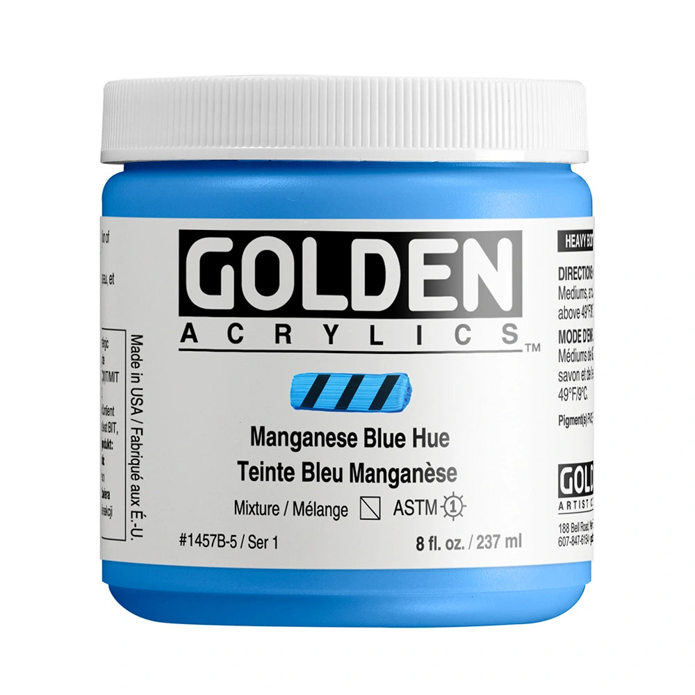 Golden Heavy Body Acrylic 237ml Manganese Blue Hue