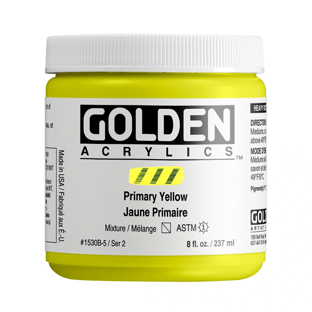 Golden Heavy Body Acrylic 237ml Primary Yellow