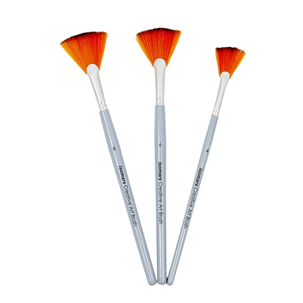 Isomars Creative Fan Brush Set of 3 (Taklon)