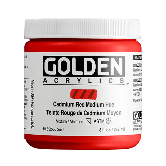 Golden Heavy Body Acrylic 237ml Cadmium Red Medium Hue