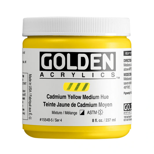 Golden Heavy Body Acrylic 237ml Cadmium Yellow Medium Hue