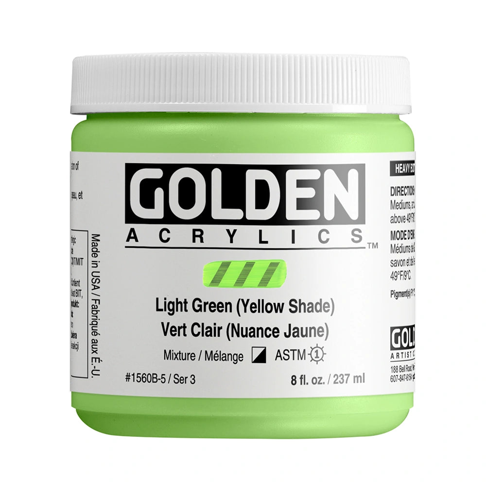 Golden Heavy Body Acrylic 237ml Light Green Yellow Shade