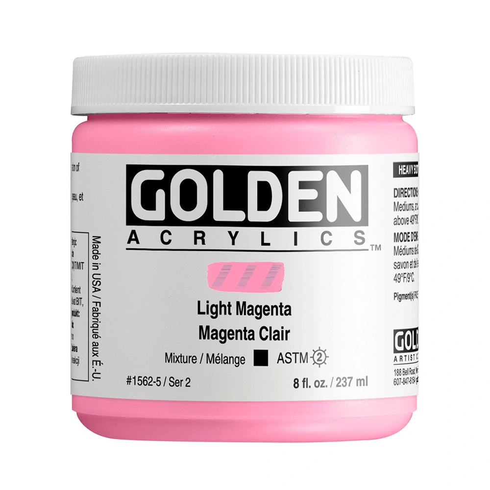 Golden Heavy Body Acrylic 237ml Light Magenta