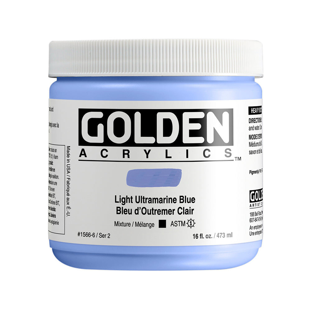 Golden Heavy Body Acrylic 473ml Light Ultramarine Blue