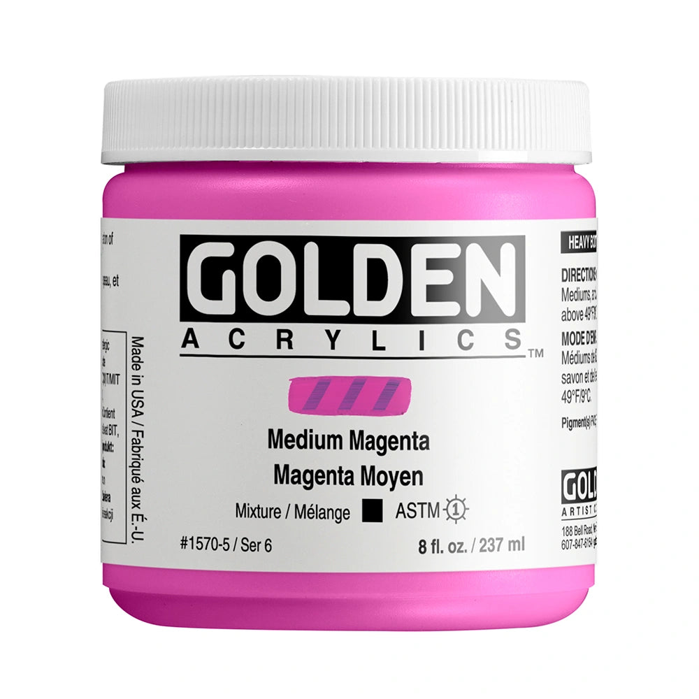 Golden Heavy Body Acrylic 237ml Medium Magenta