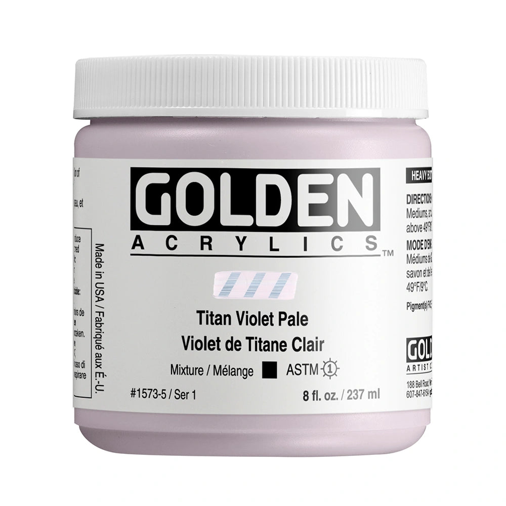 Golden Heavy Body Acrylic 237ml Titan Violet Pale