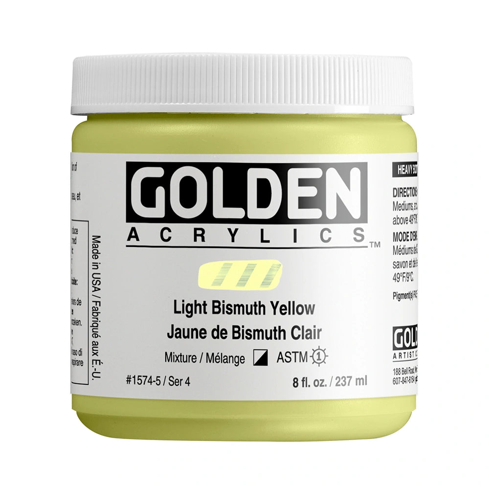 Golden Heavy Body Acrylic 237ml Light Bismuth Yellow