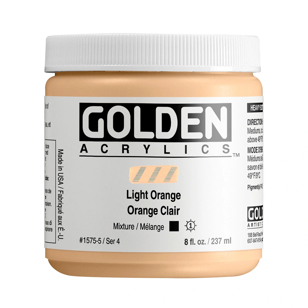 Golden Heavy Body Acrylic 237ml Light Orange