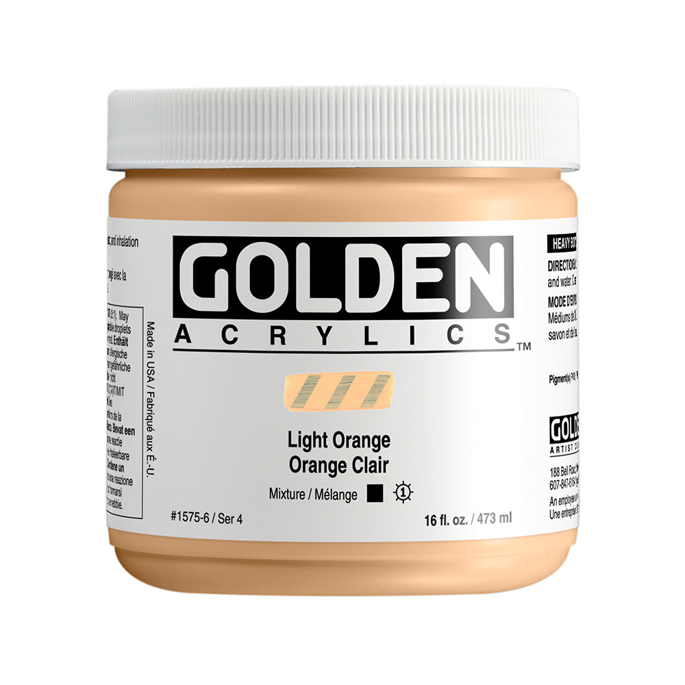 Golden Heavy Body Acrylic 473ml Light Orange