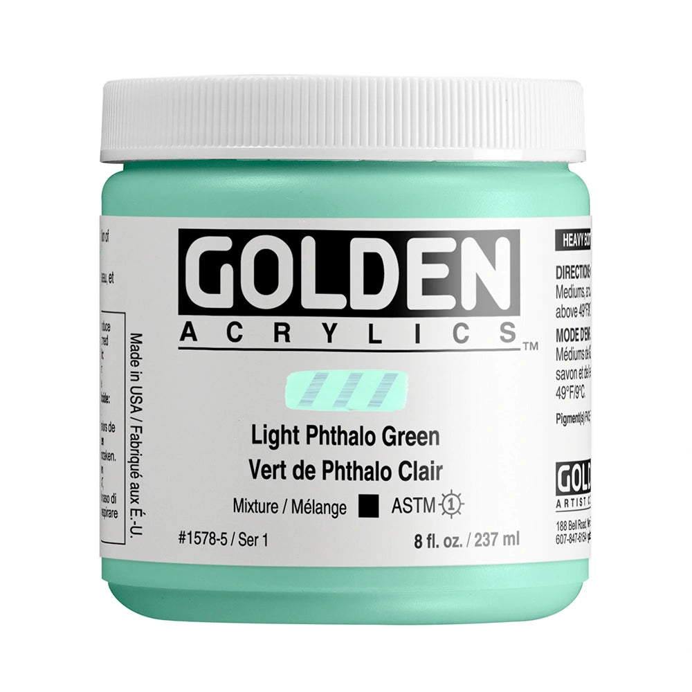 Golden Heavy Body Acrylic 237ml Light Phthalo Green